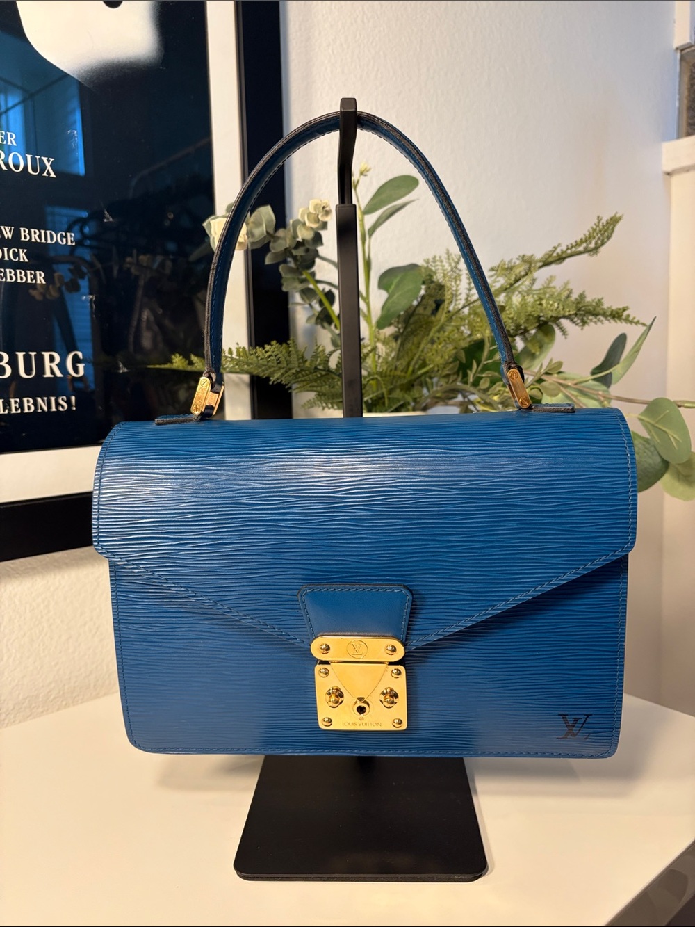 Louis Vuitton Vintage Concorde In Toledo Blue Epi Leather w/COA